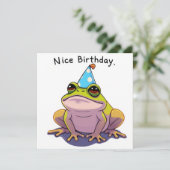 Nice Birthday Card - Frog Edition Feiertagskarte (Stehend Vorderseite)