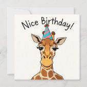 Nice Birthday Card - Giraffe Edition Karte (Vorderseite)