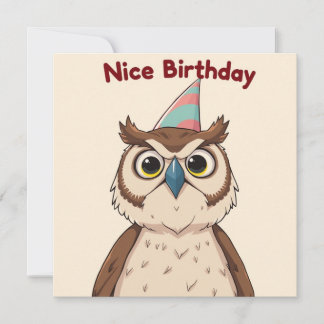 Nice Birthday Card - Owl Edition Karte