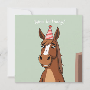 Nice Birthday Card - Pferdeausgabe Feiertagskarte