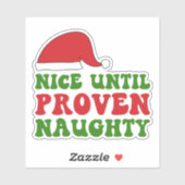 Nice bis erwiesenermaßen unanständige rote Weihnac Aufkleber (Blatt)