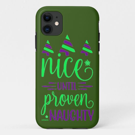 NICE BIS NAUGHTY lustige Weihnachtsgeschenk Case-Mate iPhone Hülle (Rückseite)