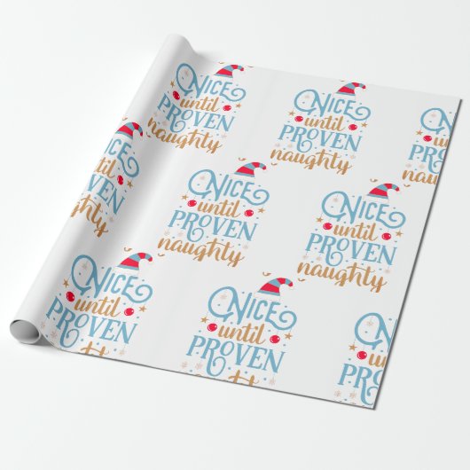 Nice bis Proven Naughty Geschenkpapier (Ungerollt)