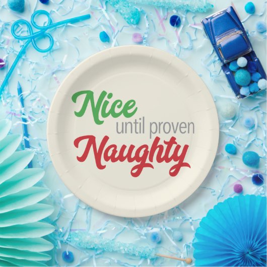 Nice bis Proven Naughty - Papierplatte Pappteller (Party)