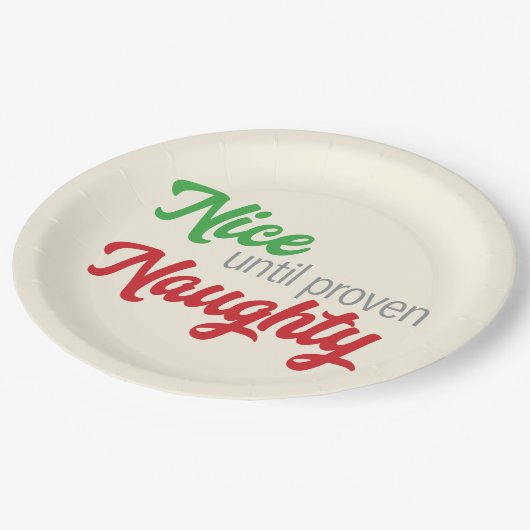 Nice bis Proven Naughty - Papierplatte Pappteller (Schrägansicht)