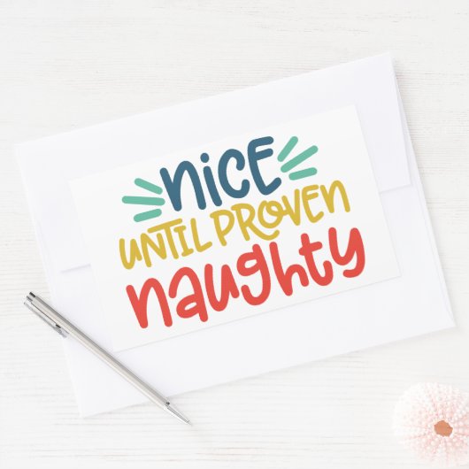 Nice bis Proven Naughty Rechteckiger Aufkleber (Umschlag)