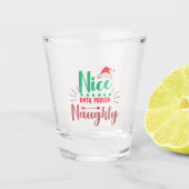 Nice Bis Proven Naughty Weihnachtsgeschenk Shot Gl Schnapsglas (Vorderseite)