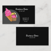 Nice Black and Pink Sprinkles Ice Cream Zuckerguss Visitenkarte (Vorne/Hinten)