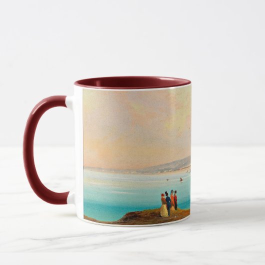 Nice, Blick auf den Strand von Quai du Midi, Tasse (Links)