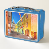 Nice blue box mit Sighisoara Metall Brotdose (Rückseite)