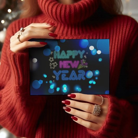 Nice Blue Neon führte POSTCARD Postkarte