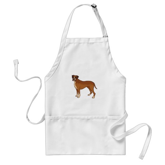 Nice Brown Boxer Dog Breed Design Schürze (Vorne)