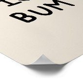 Nice Bum typography Poster (Ecke)