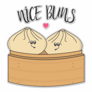 Nice Buns Cheeky Chat Up Dumplings Food Puff Aufkleber