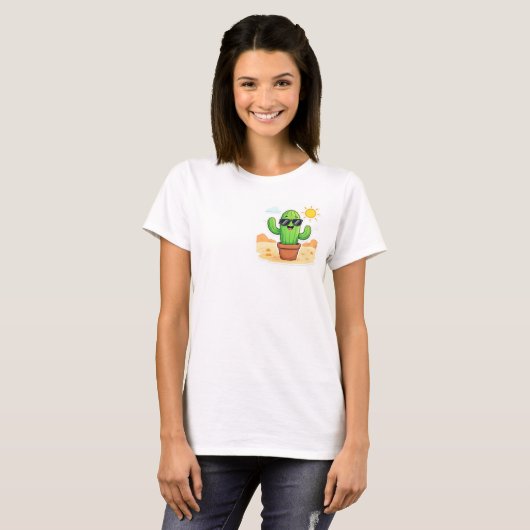 Nice Cactus | Sei glücklich T-Shirt (Vorne ganz)