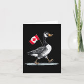 Nice Canada Animal Look mit Cooler Gans Karte (Vorderseite)