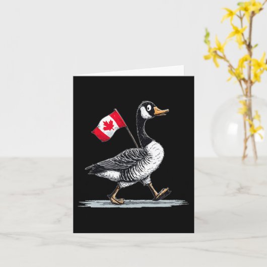 Nice Canada Animal Look mit Cooler Gans Karte (Gelbe Blume)