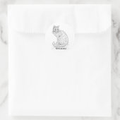 NICE CAT RUNDER AUFKLEBER (Tasche)