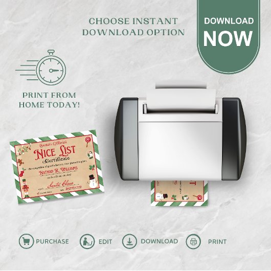 Nice Certificate Approved by Santa Einladung