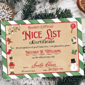 Nice Certificate Approved by Santa Einladung
