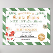 Nice Certificate Approved Santa Claus Poster (Vorne)