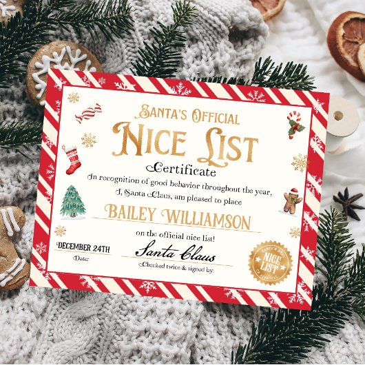 Nice Certificate Approved Santa Claus Poster