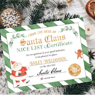 Nice Certificate Approved Santa Claus Poster