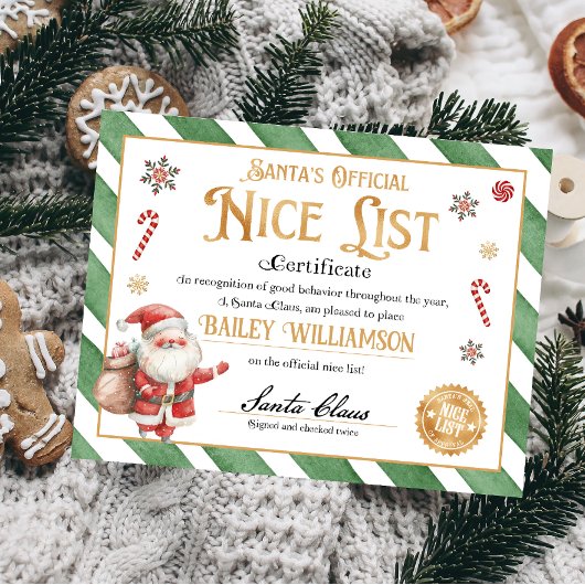 Nice Certificate Approved Santa Claus Poster