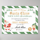 Nice Certificate Approved Santa Claus Poster (Vorne)