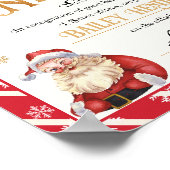 Nice Certificate Approved Santa Claus Poster (Ecke)