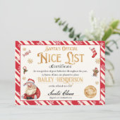 Nice Certificate from Santa Approved zweimal überp Einladung (Stehend Vorderseite)