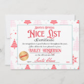 Nice Certificate from Santa Approved zweimal überp Einladung (Vorderseite)