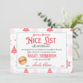 Nice Certificate from Santa Approved zweimal überp Einladung (Stehend Vorderseite)