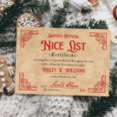 Nice Certificate from Santa North Pole Magic Einladung