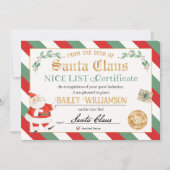 Nice Certificate from Santa Siegel of Approval Einladung (Vorderseite)