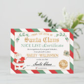 Nice Certificate from Santa Siegel of Approval Einladung (Stehend Vorderseite)