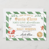 Nice Certificate from Santa Siegel of Approval Einladung (Vorderseite)