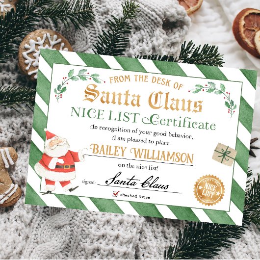 Nice Certificate from Santa Siegel of Approval Einladung