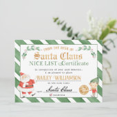 Nice Certificate from Santa Siegel of Approval Einladung (Stehend Vorderseite)