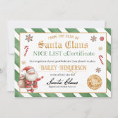 Nice Certificate from Santa Siegel of Approval Einladung (Vorderseite)