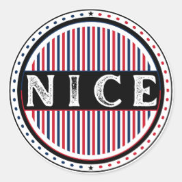 Nice City Pride Emblem – French Identity Runder Aufkleber