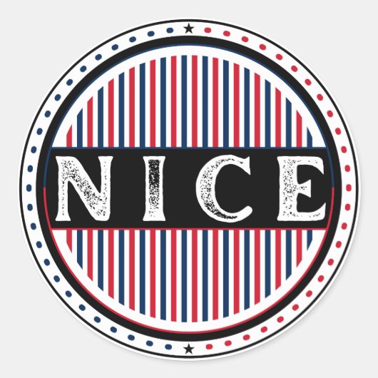 Nice City Pride Emblem – French Identity Runder Aufkleber (Vorderseite)