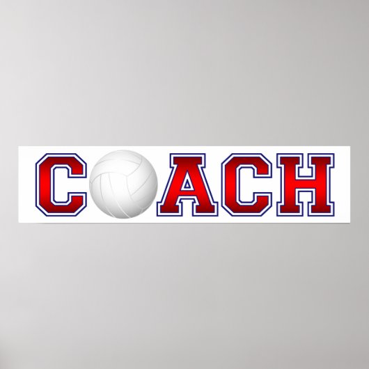 Nice Coach Volleyball Insignien 1 Poster (Vorne)