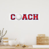 Nice Coach Volleyball Insignien 1 Poster (Küche)