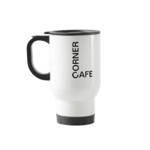 Nice CORNER CAFE travel mug .