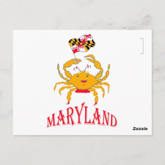 Nice crab in Maryland Postkarte (Rückseite)