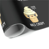 Nice Cream Funny Ice Cream Pub Dark BG Geschenkpapier (Rolleneckpunkt)