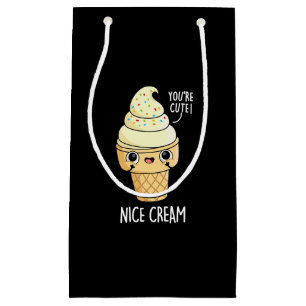 Nice Cream Funny Ice Cream Pub Dark BG Kleine Geschenktüte