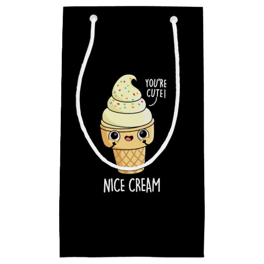 Nice Cream Funny Ice Cream Pub Dark BG Kleine Geschenktüte (Vorderseite)