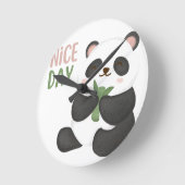 Nice Day Bear Wall Clock Runde Wanduhr (Winkel)